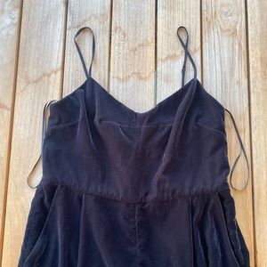 J Crew Black Velvet Jumpsuit